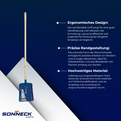 Sonneck - Randschaufel in verschiedenen Größen, mit und ohne Buchenstiel BiLi SHOP